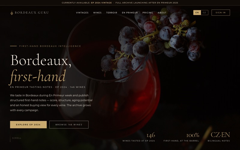 bordeaux.guru homepage