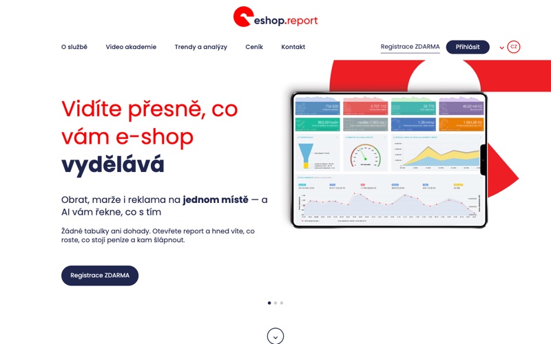 Úvodní stránka e-shop.report
