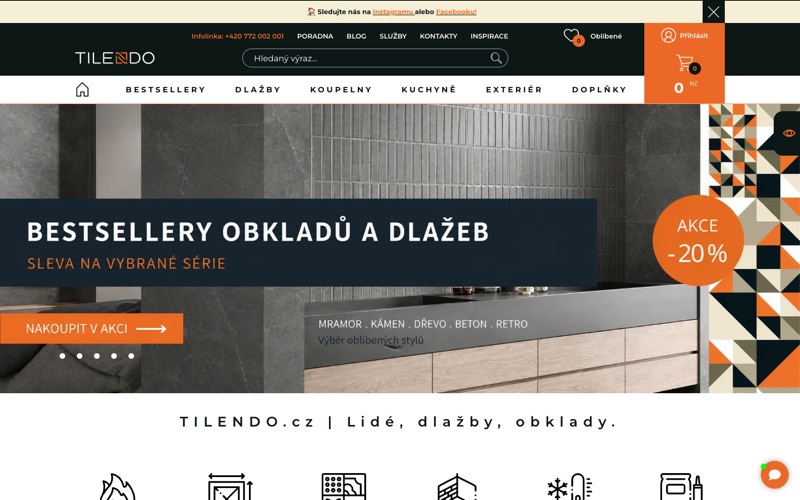 tilendo.cz homepage